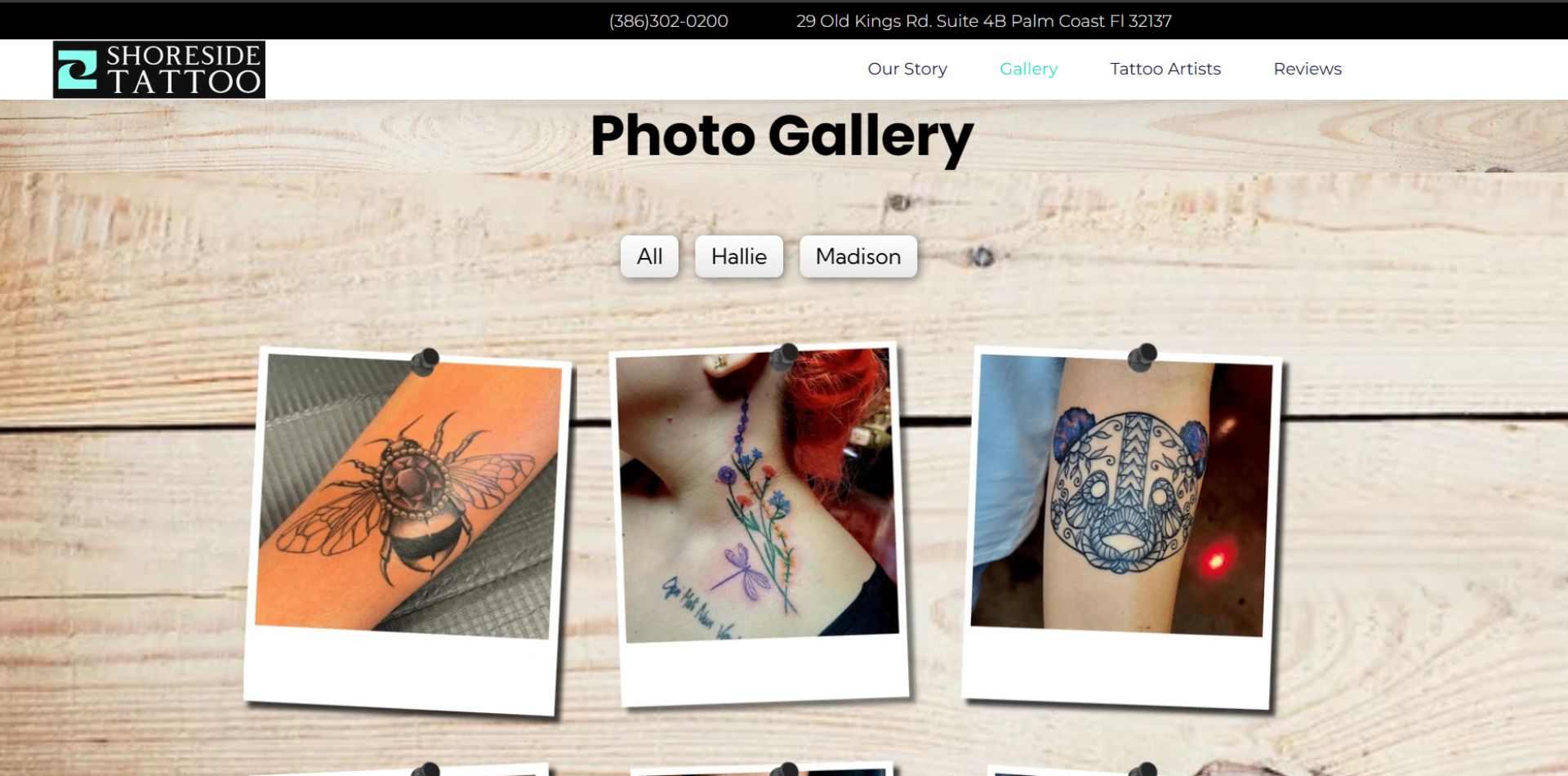 Shoreside Tattoo Website