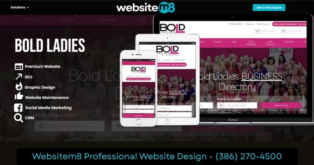 Business Directory Website Design Case Study Bold Ladies