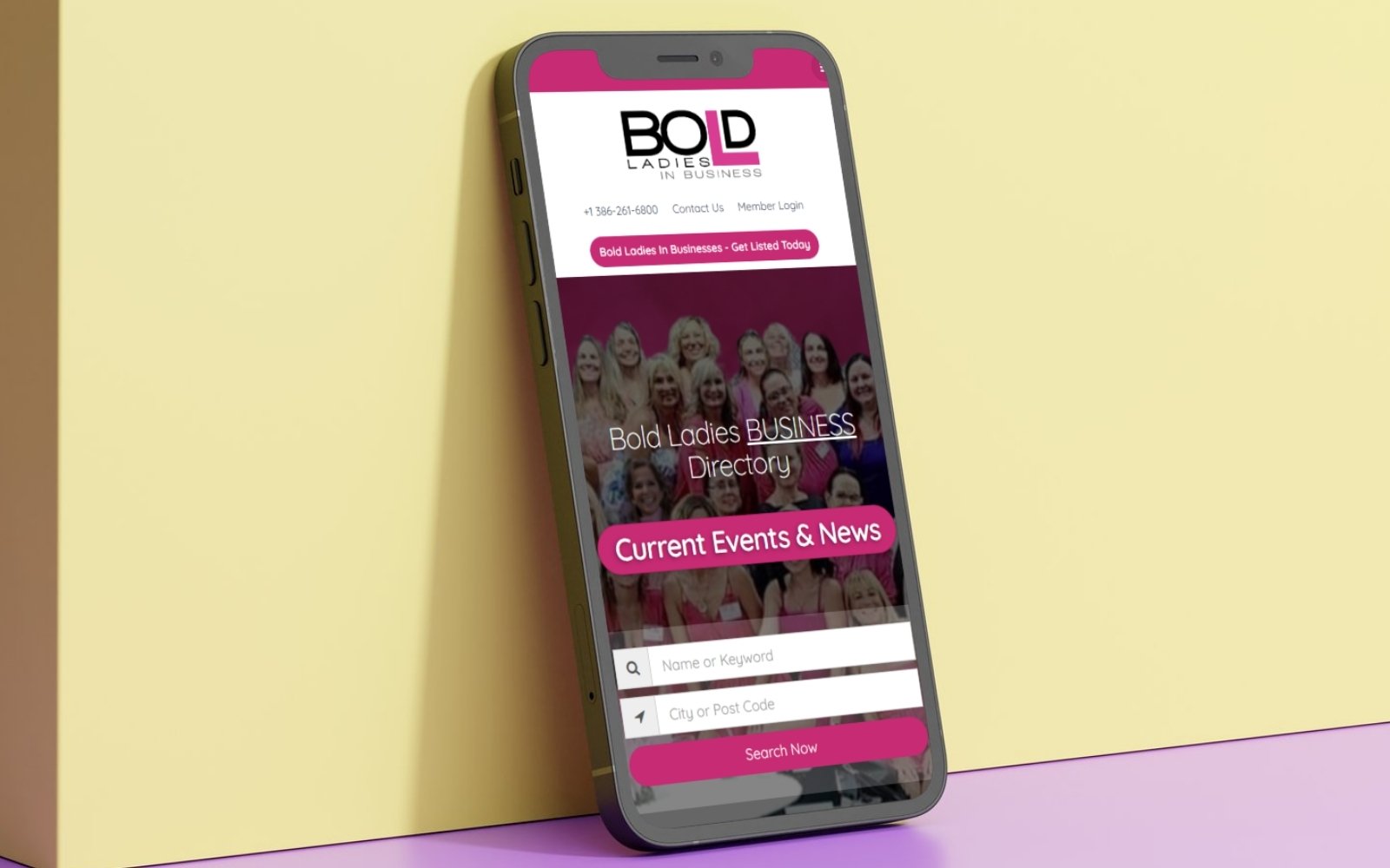 Women in Business Directory on Phone