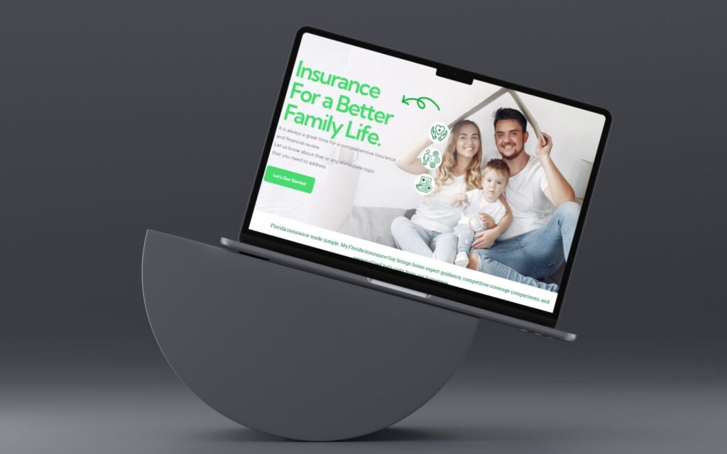 Florida Insurance Website on Tablet