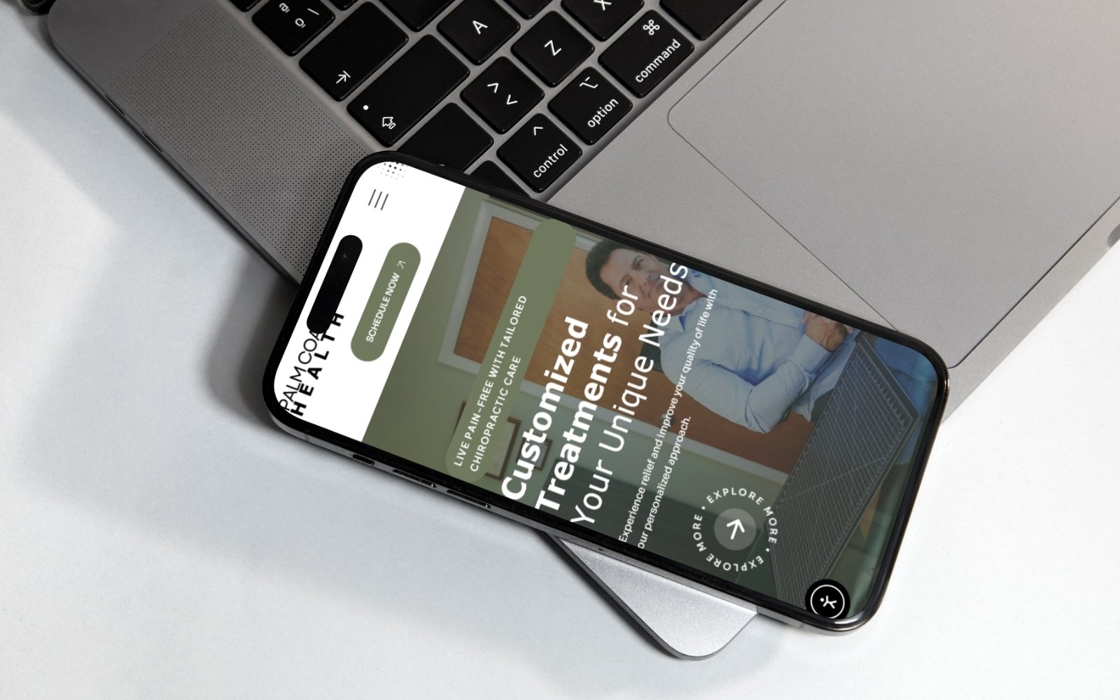 Health & Wellness Website on Phone – Palm Coast