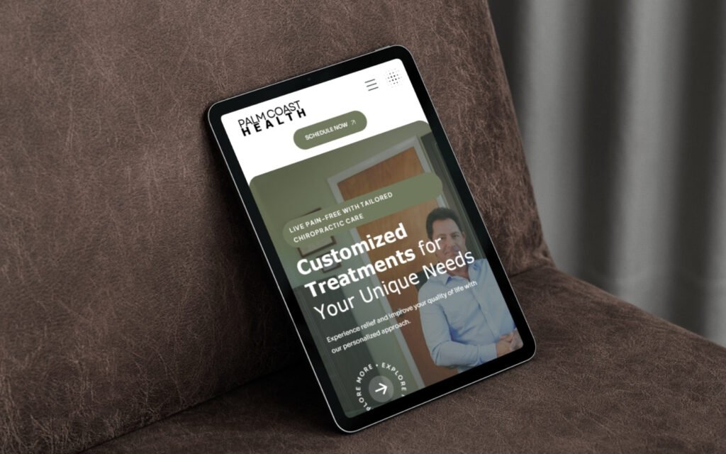 Health & Wellness Website on Tablet – Palm Coast