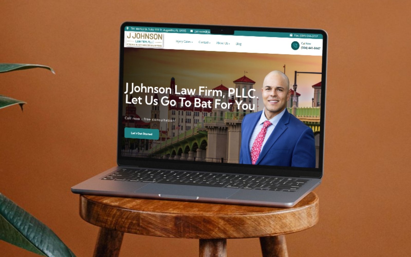 Law Firm Website Design Desktop – J Johnson Law